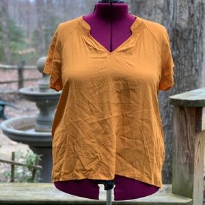 Old Navy v-neck lightweight mustard blouse
